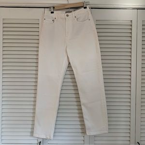 NWT White Everlane High Rise Straight Jeans
